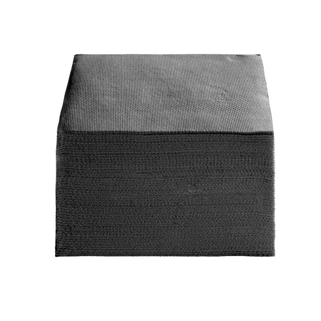 Lot de 50 serviettes cocktails noir 20x20cm