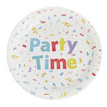 Lot de 8 assiettes Party Time carton &Oslash;23cm