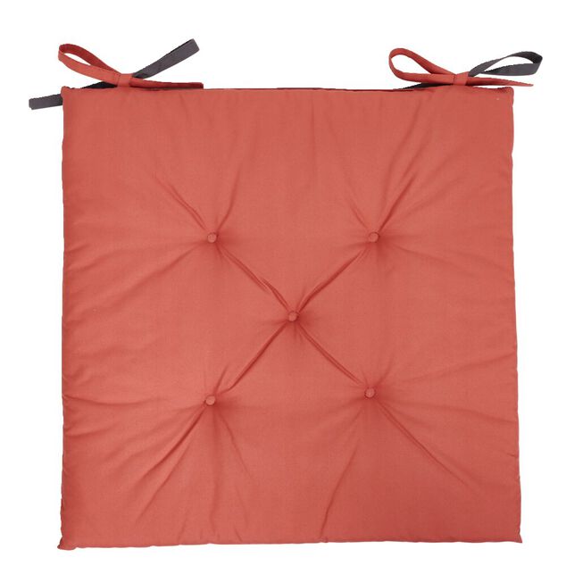 Galette de chaise bicolore terracotta gris