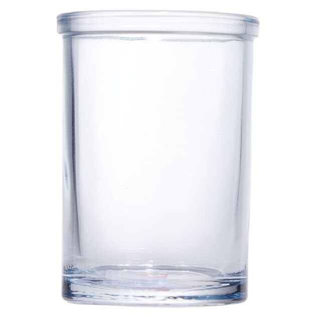 Gobelet en verre transparent bleu &Oslash;7,5xH10,5cm