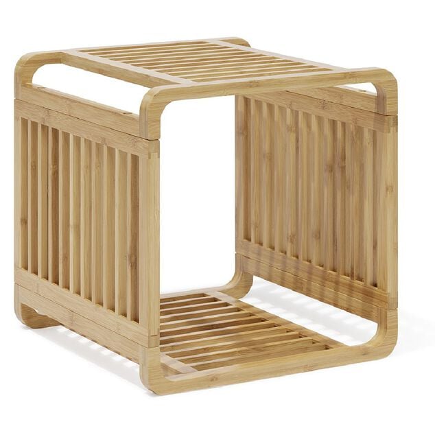 &Eacute;tag&egrave;re 1 case Macao bambou naturel - L.33xP.33xH.33 cm