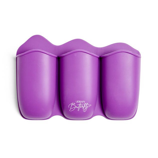 Organisateur 3 compartiments silicone violet