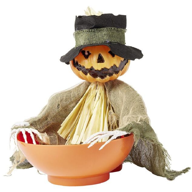 Bol &agrave; bonbons anim&eacute; citrouille Halloween