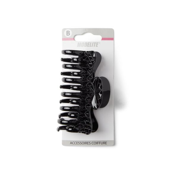 Pince cheveux crabe noir brillant L9cm