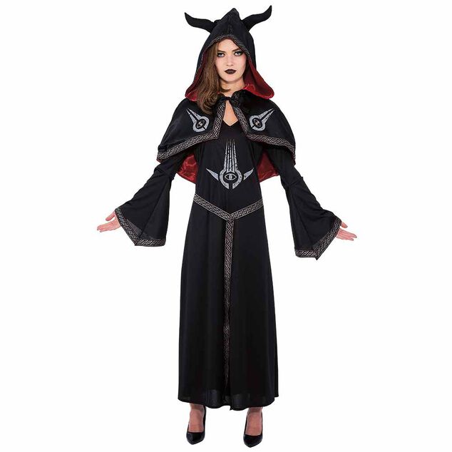 D&eacute;guisement adulte Halloween diablesse robe et cape - Taille L