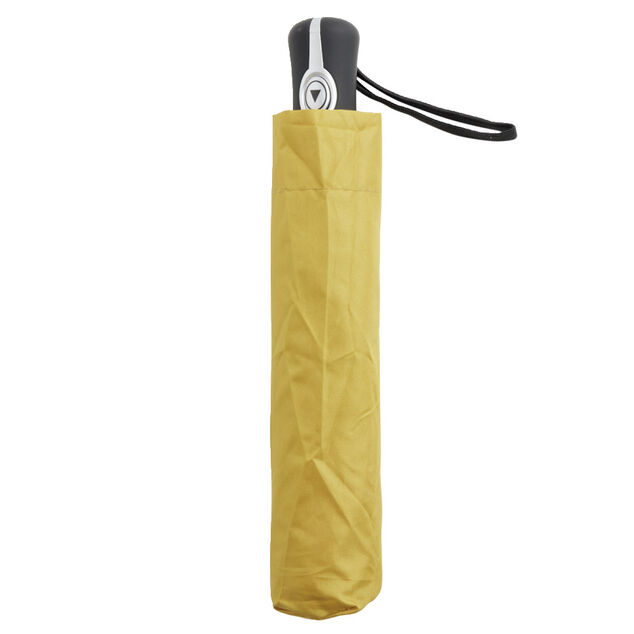 Parapluie pliable automatique uni jaune L24cm