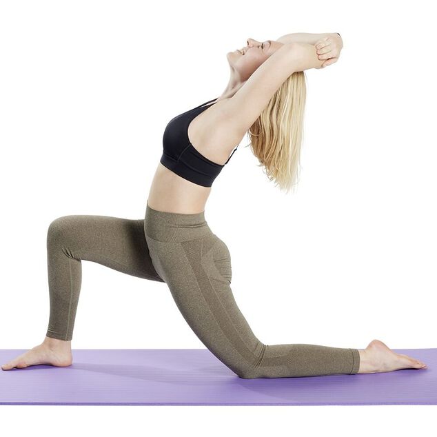 Tapis yoga &eacute;pais 183x61x1cm caoutchouc violet