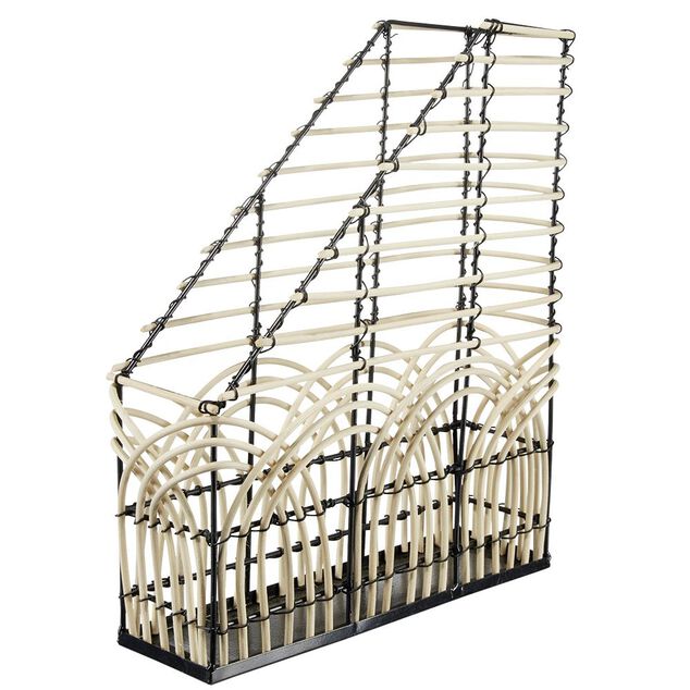 Range magazine en rotin marron