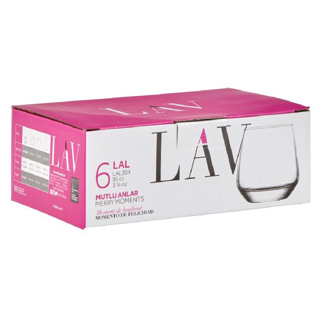 Verrine LAV en verre transparent 9,5 cl x6