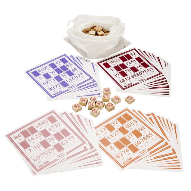 Jeu de loto en bois avec 48 grilles et sac de rangement