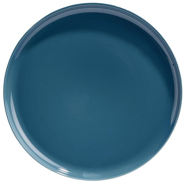 Assiette plate ronde Oslo porcelaine bleu &Oslash;26cm