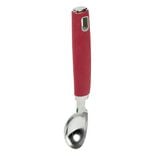 Cuillère à glace inox avec manche en polypropylène rouge