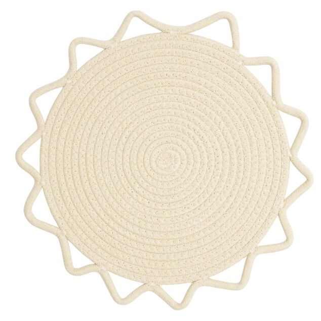 Set de table rond soleil effet tressé Ø35cm (2 modèles)
