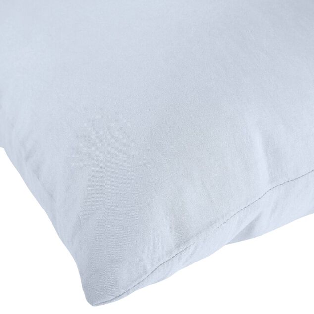 Taie d'oreiller carr&eacute;e 63x63cm polyester uni (3 mod&egrave;les)