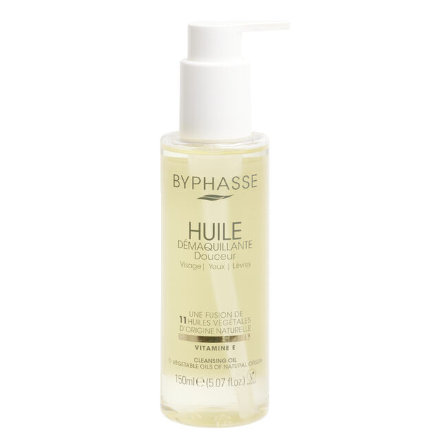 Huile démaquillante Byphasse douceur visage yeux lèvres 150ml