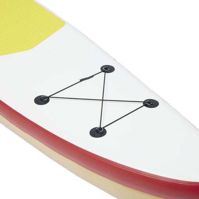 Planche paddle gonflable 1 personne plastique jaune et vert 365x76x&Eacute;p15cm