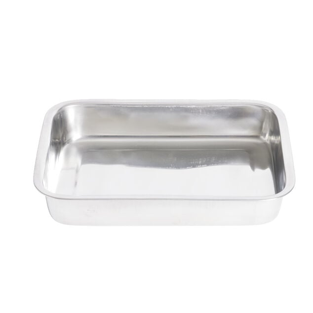 Plat &agrave; lasagnes en inox 37x27,5xH6,5cm