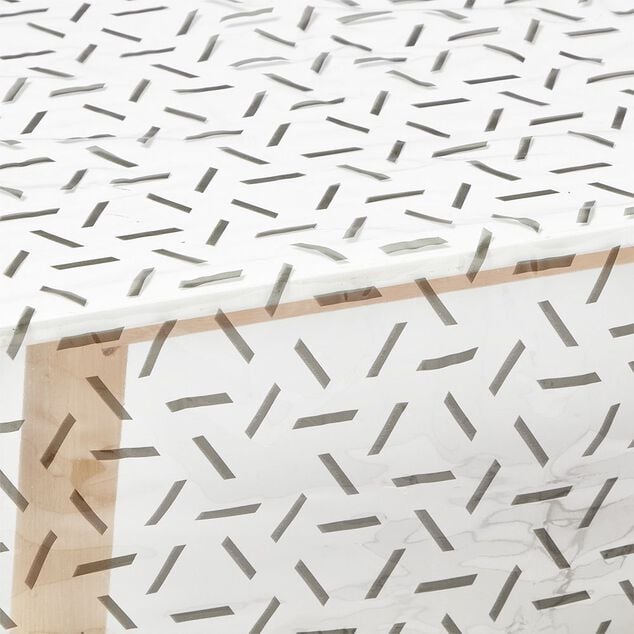 Nappe rectangulaire cristal imprim&eacute;e 140x240 cm