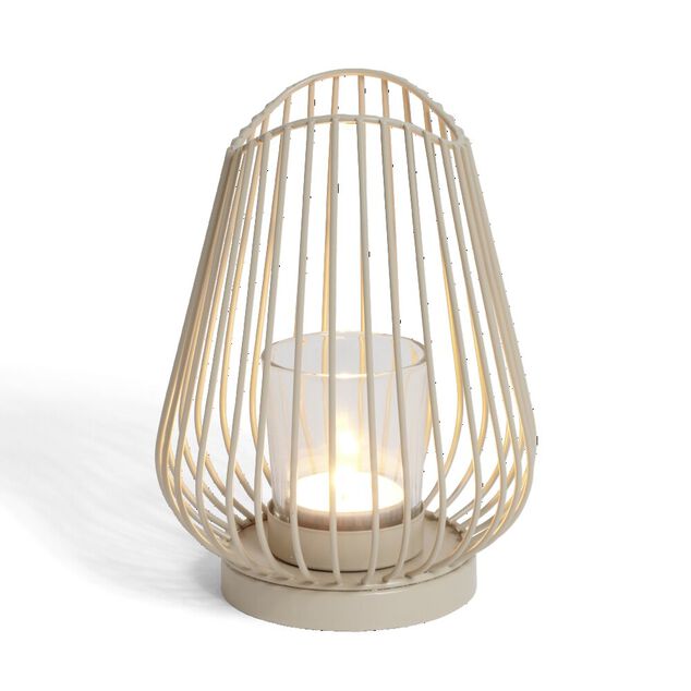 Bougeoir gris &Oslash;12xH17,5cm