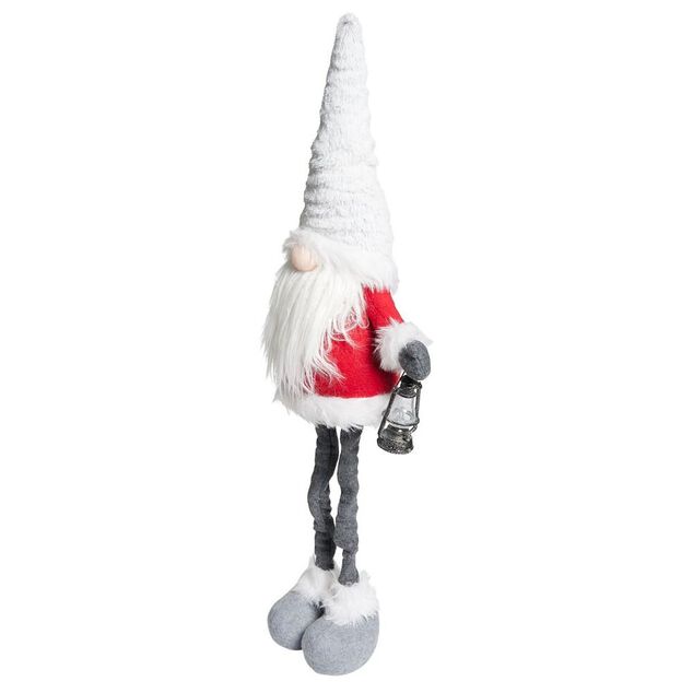 Gnome de Noël avec jambes extensibles H87cm