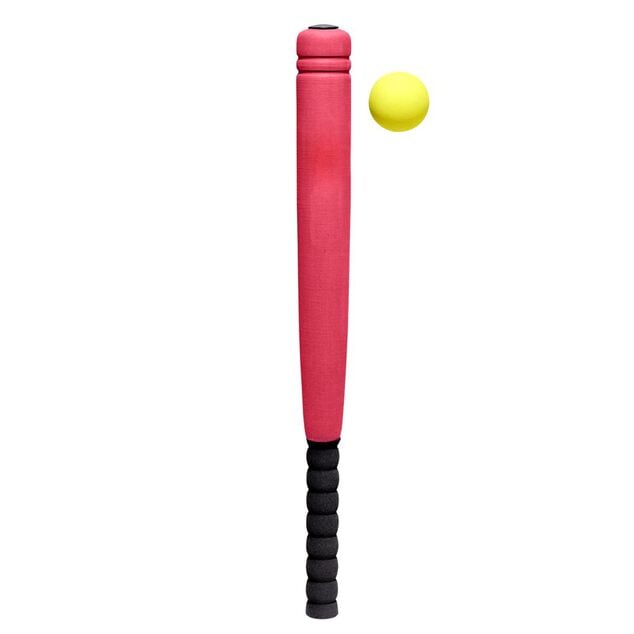 Batte de baseball en mousse avec balle Ø4,7xL53cm 2 modèles)