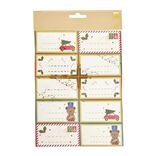 &Eacute;tiquettes autocollantes No&euml;l x10 motif traditionnel