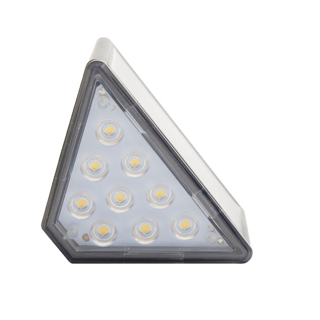 Lampe solaire noire x2 pour escalier 9LED 8,5x5,5xH5,5cm