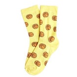 Chaussettes gar&ccedil;on jaunes motifs ballons basket T26/35