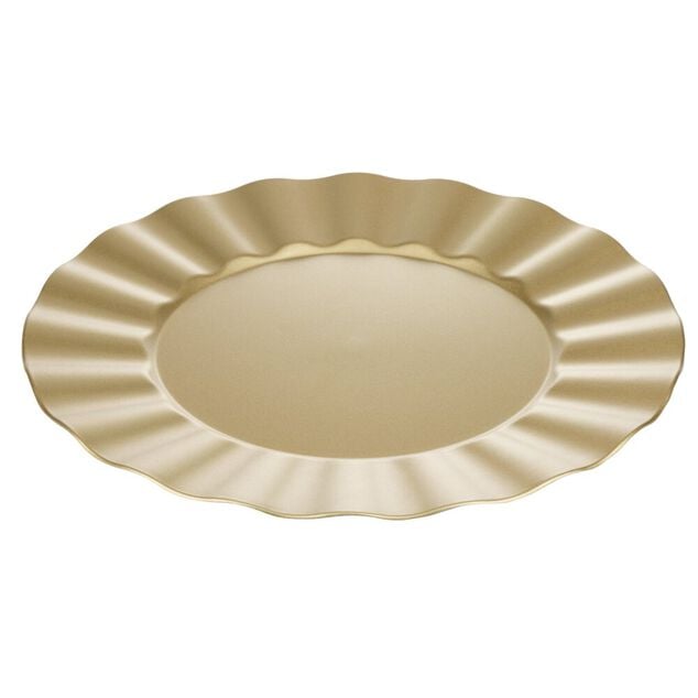 Sous-assiette bord ondul&eacute; &Oslash;33 cm dor&eacute;