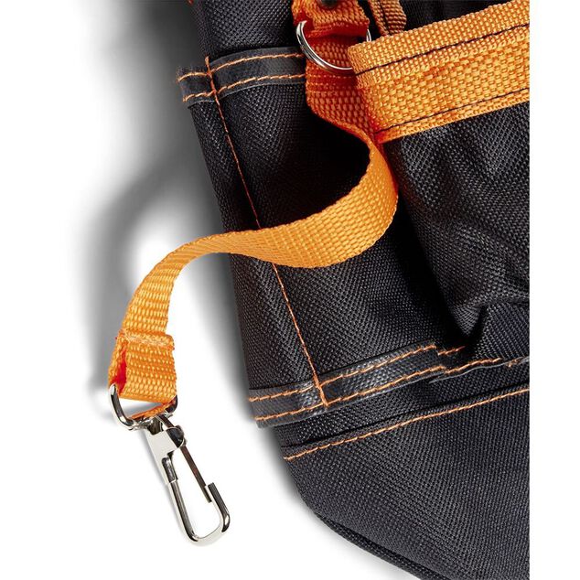 Ceinture porte-outils 7 poches polyester noir et orange