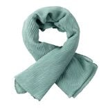 Foulard plissé pailleté uni vert