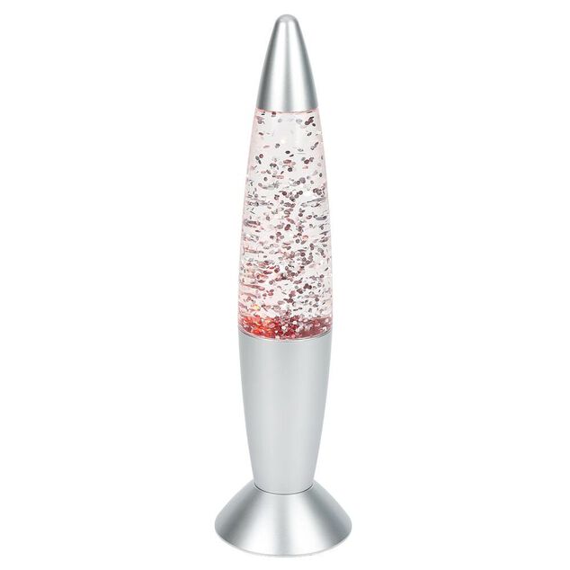 Lampe &agrave; paillettes changement de couleur &Oslash;9xH35cm dor&eacute;