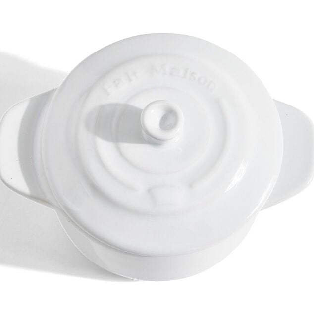 Mini cocotte individuelle en c&eacute;ramique avec couvercle (2 md&egrave;les)