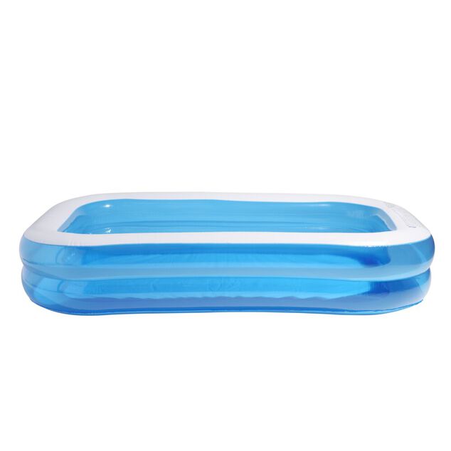 Piscinette rectangulaire Funky plastique bleu 262x175xH50cm