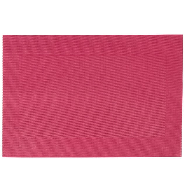 Set de table rectangulaire plastique rose fuchsia
