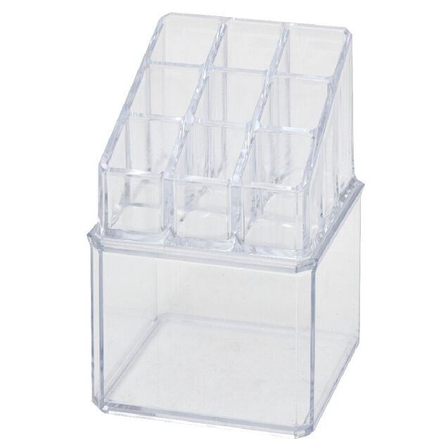 Organisateur &agrave; maquillage 2 niveaux transparent