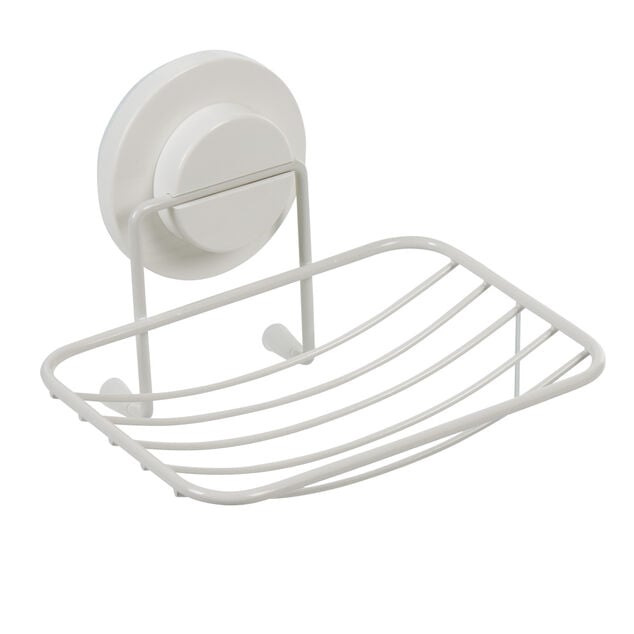 Porte savon blanc &agrave; ventouse blanc