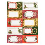 Étiquette paquet cadeau paillette x10 - 12 modèles