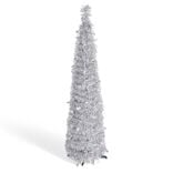 Sapin de Noël artificiel POP UP argenté Ø30xH120cm