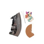 Fontaine à encens cascade plastique marron Ø10,5x22cm