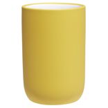 Gobelet c&eacute;ramique jaune int&eacute;rieur blanc &Oslash;6,8xH10cm