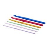 Lot de 6 aiguilles à crochet Ø3 à 10mm aluminium multicolore