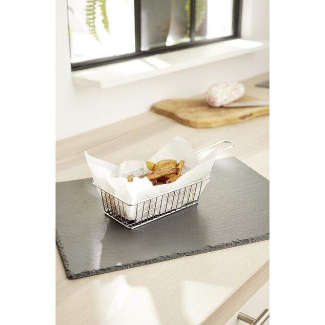 Panier de présentation en inox 24x10xH5,5cm