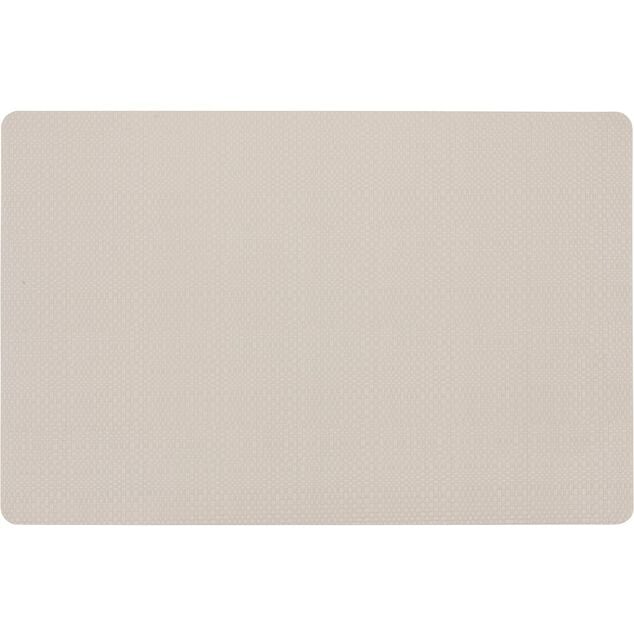 Set de table rectangulaire plastique effet tissu marron