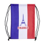 Sac &agrave; dos Happy Party polyester tricolore bleu, blanc, rouge