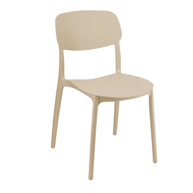 Chaise Ambre polypropyl&egrave;ne beige L46xP39xH77cm