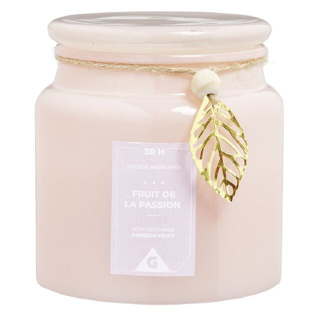 Bougie parfumée dans bonbonnière senteur fruit de la passion 30H