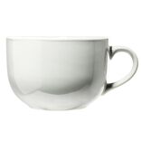 Bol jumbo Madrid en fa&iuml;ence gris clair &Oslash;13xH8,5cm 700ml