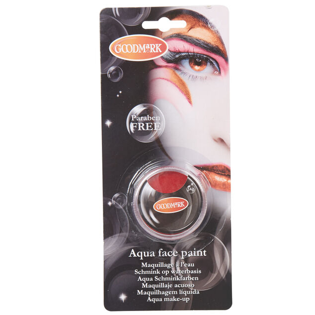 Maquillage fard &agrave; l'eau rouge