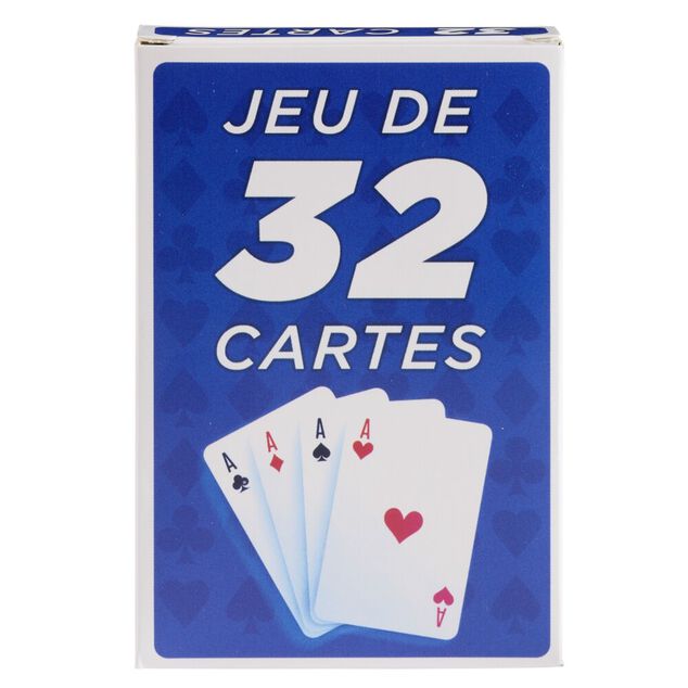 Jeu de cartes Belote x32 (2 mod&egrave;les)